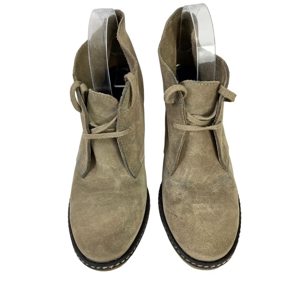 J CREW MACALISTER Wedge Boots Ankle Booties Genuine Leather Suede Shoes sz 8 - Picture 3 of 16